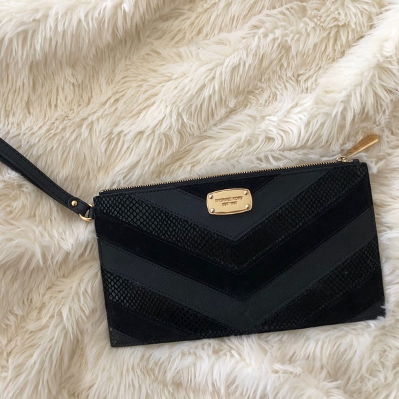 Michael Kors Handbags - LIMITED EDITION Michael Kors Snake/Velvet Wristlet